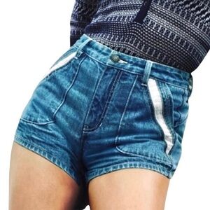 FREE PEOPLE High Waist Denim Shorts US 25